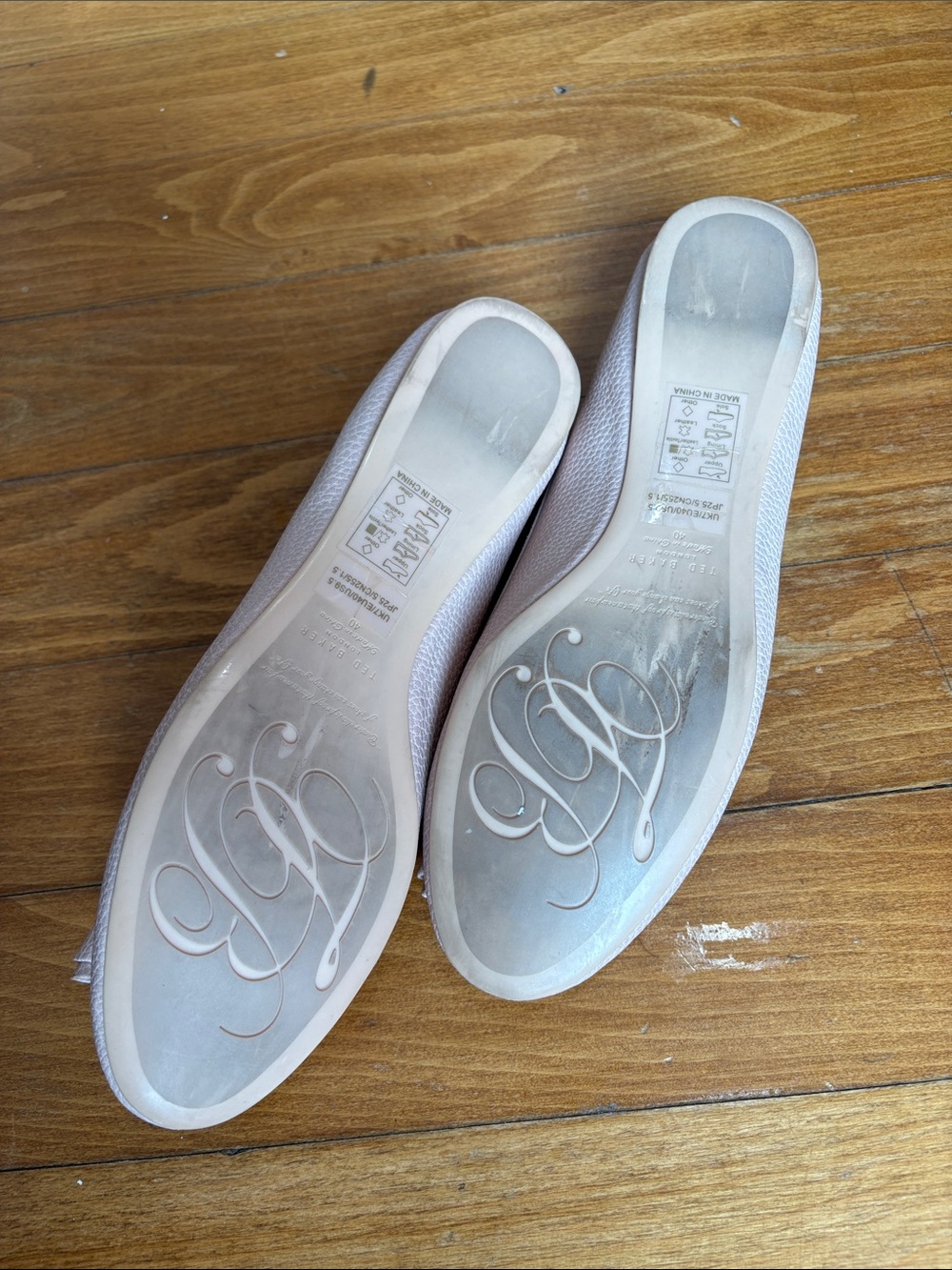 Ted Baker London Blush Pink Bow Ballet Flats - Picture 3 of 3